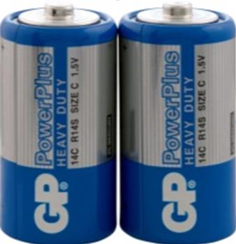 ЭЛЕМЕНТ ПИТАНИЯ (БАТАРЕЙКИ)  СОЛЕВЫЕ GP POWERPLUS  14G ТИПОРАЗМЕРА С 2ШТ В ПЛЕНКЕ /143/11087- купить в АПлайн