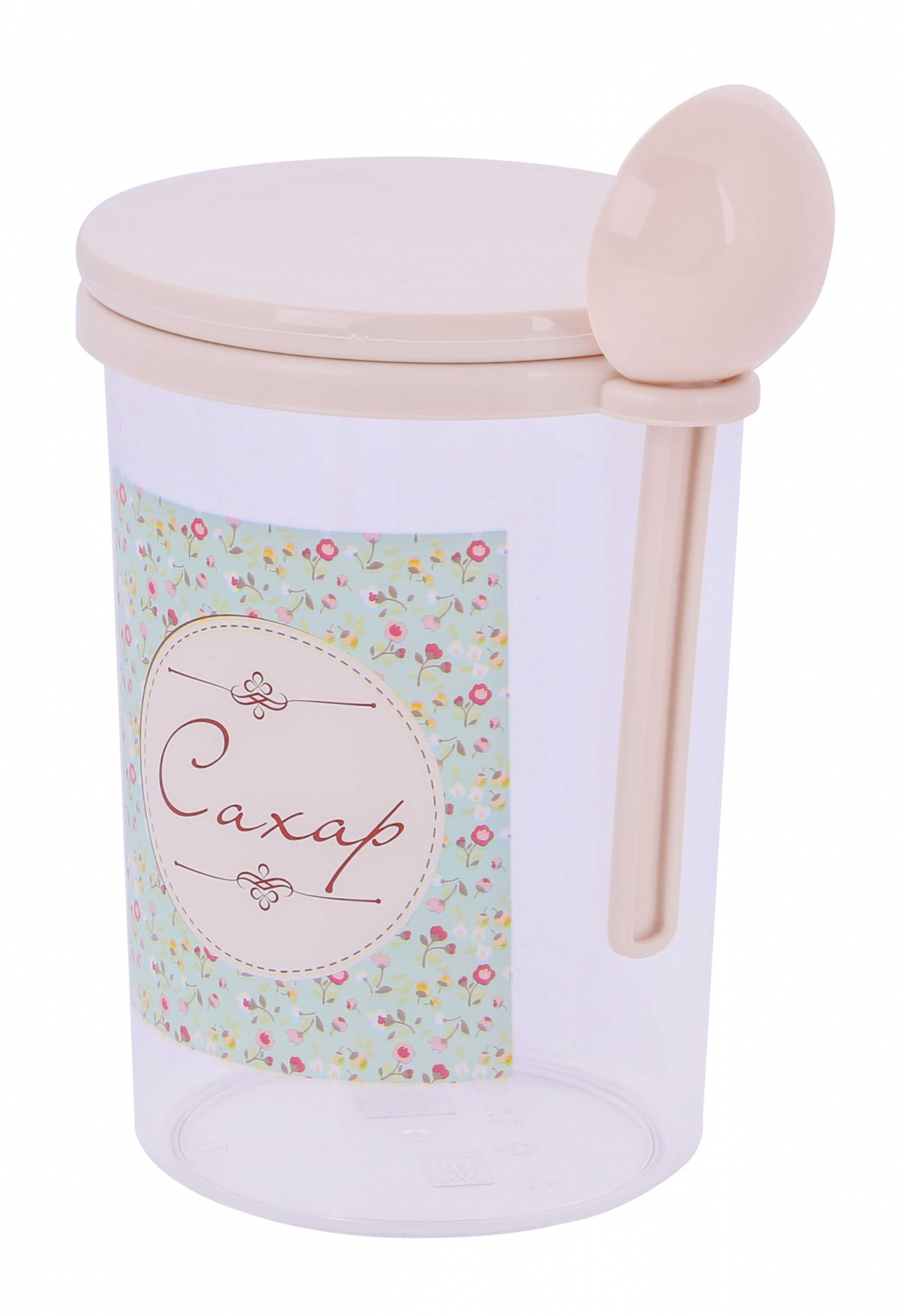 Емкость для сыпучих продуктов пласт. Ассорти 1л с ложкой М1718