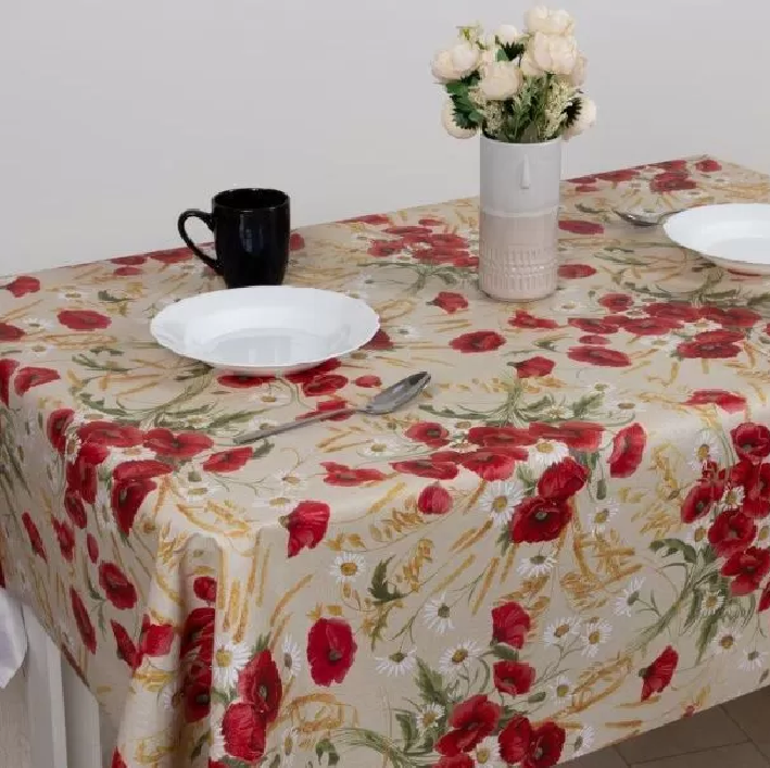 Клеенка Алегра Папаверо Нео тканевой основе 1.40х20м EVA002