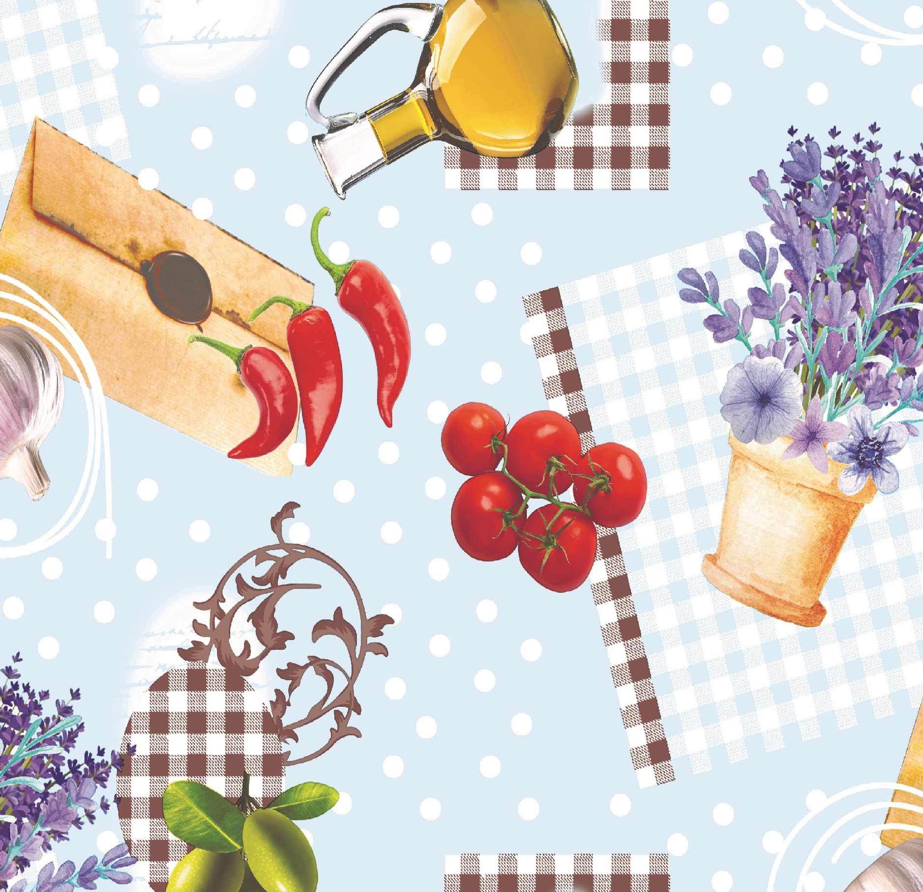 Клеенка GRACE на тканевой основе 1,37х25м LF81451