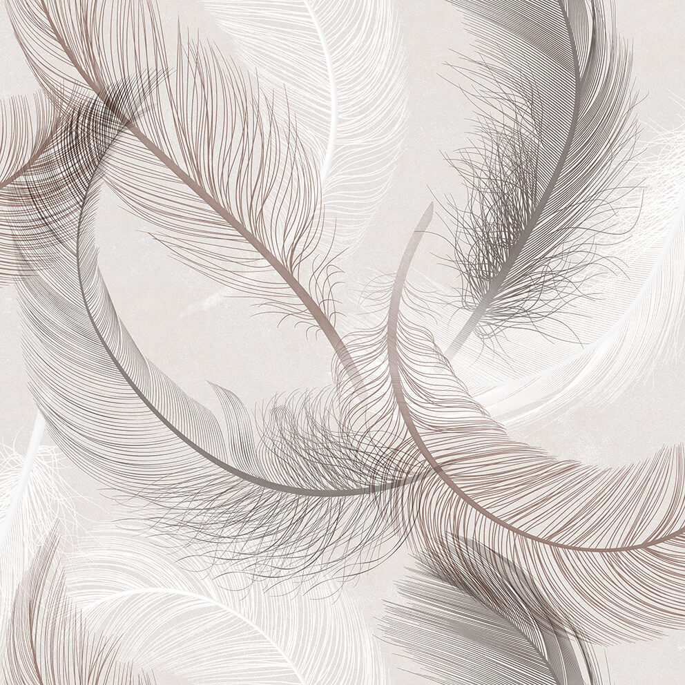 Обои бумажные симплекс Фокс Перья 0,53х10м 12103