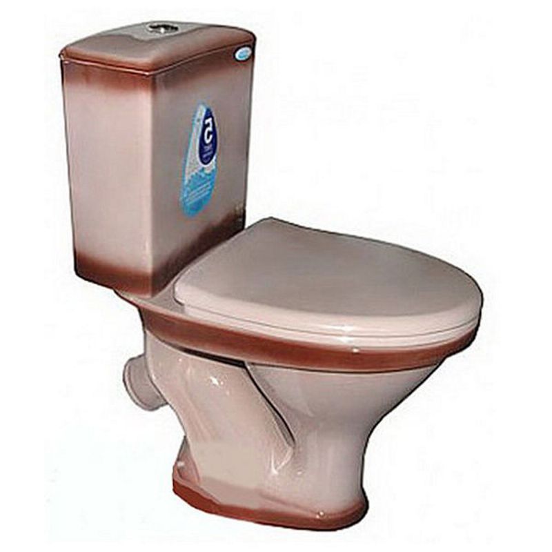 Унитаз-компакт "ВЕСТ" декор бежевый с арматурой и сиденьем