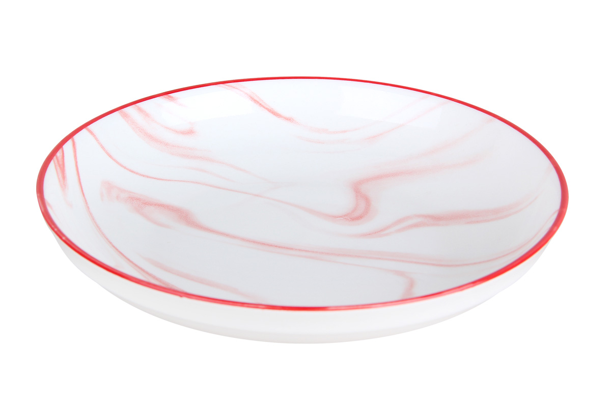Тарелка керам. универсальная Мрамор Розовый 19см TC23006207 HCS-927