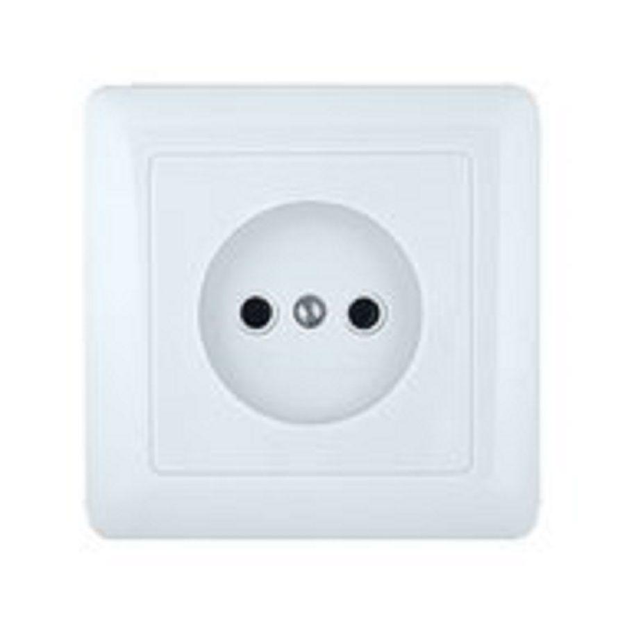 Розетка "Хит" 1 СП белая в сборе без заземления 10А IP20 Sche RS10-132-В (407)
