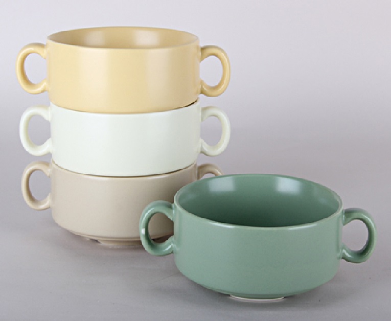 Бульонница керам. 280мл с двумя ручками 7662