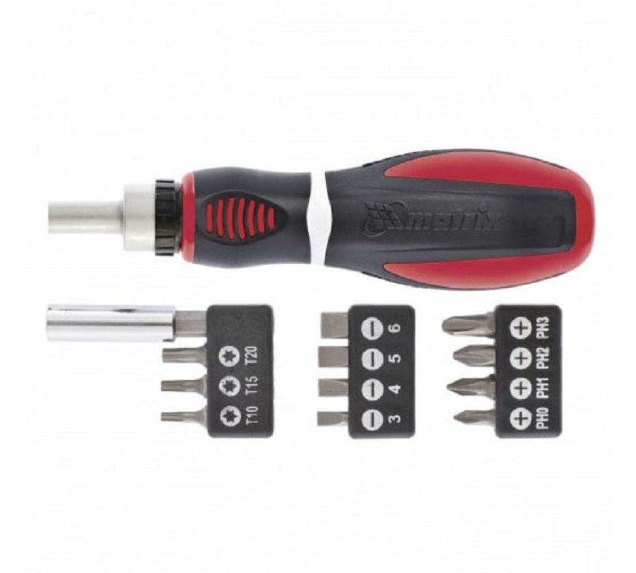 Отвертка реверсивная 11 бит SL, PH, PZ, TR Matrix 1154611546- купить в АПлайн