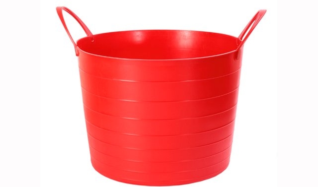 Корзина для белья пласт. МЯГКАЯ 17л красная М2880