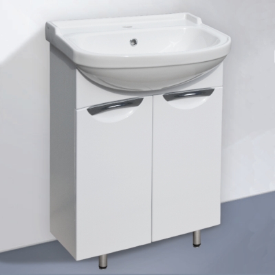 ТУМБА "АФИНА 60" /DORATIZ/ ЦВ.БЕЛЫЙ 600*460*830 С УМЫВАЛЬНИКОМ "КЛАССИК CLASSIC 60"