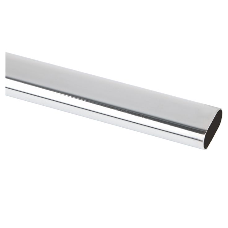 Труба овальная 30х15x2000мм хром 