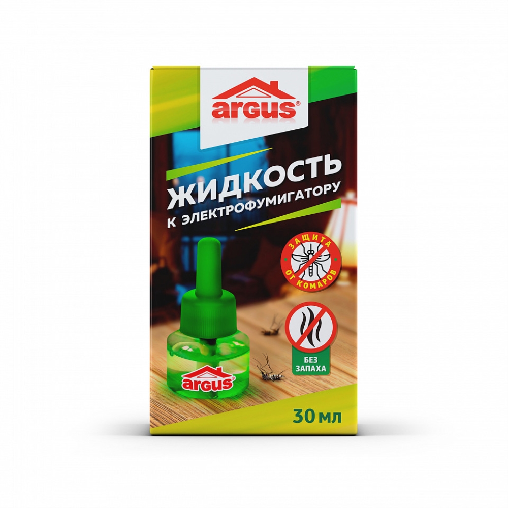 Жидкость от комаров ARGUS 30 ночей 30мл без запаха AR-004