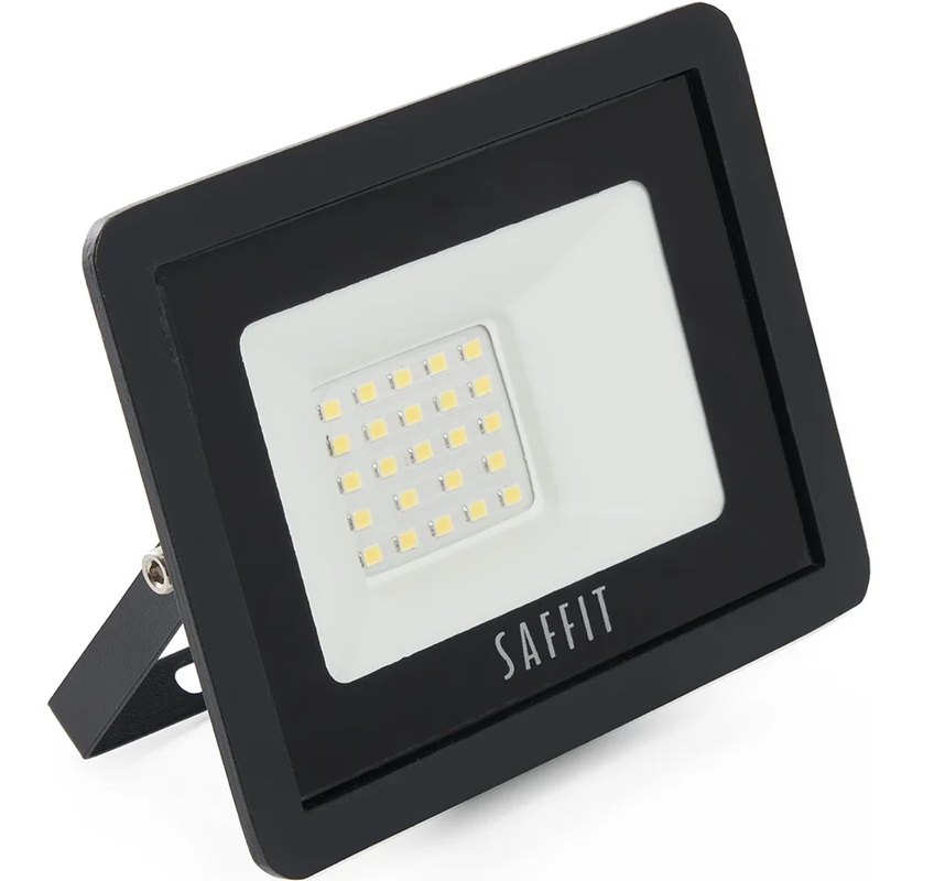 Прожектор светодиодный 30Вт 6400К IP65 черный Saffit 110*90*30 SFL90-30 5506555065- купить в АПлайн