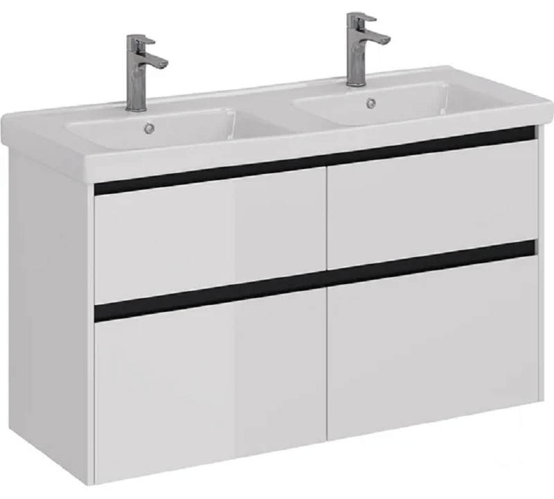 Тумба Lemark COMBI 125 под двойной умывальник подвесная/напольная Гармония 125 /320178/320138