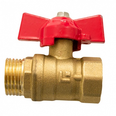 Кран шаровой 11Б27п1 бабочка 1/2 (D15) ш/г (вн/нар) 