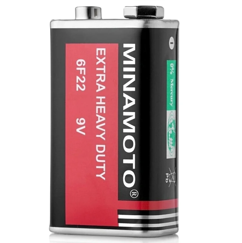 Элемент питания "крона" солевой (6F22) Minamoto 9V, 1шт.