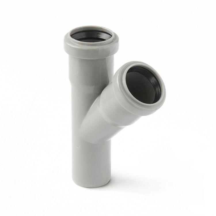 Тройник П/П 50х50 45 градусов серыйТТ000010848- купить в АПлайн