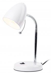 Светильник настольный ЭРА N-116 40W E27 металл, белый, 22x14,5x35 см