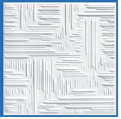 Плитка потолочная "Формат" экструзионная № 2602 DETP-026020-WH-0032 (блист.8 шт)