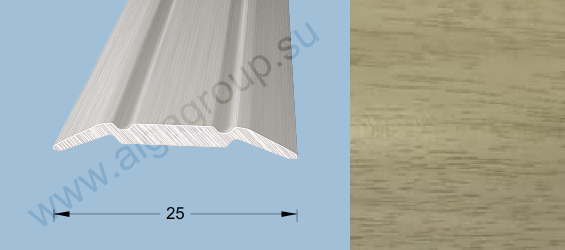Порог-стык 0,9м 25мм П76.13, Орех серый