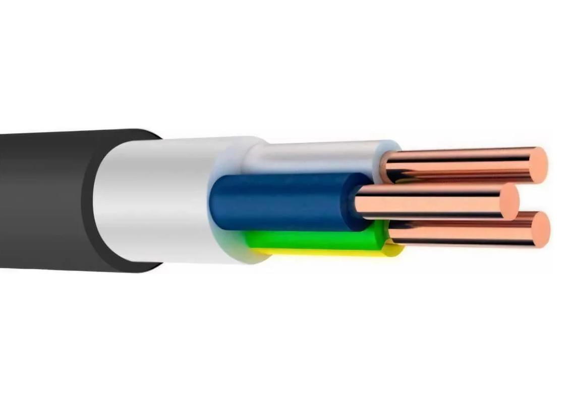 Кабель силовой с мед.жилой ВВГ-НГ 3х1,5-10м черный (НЕГОР) ТУ (995/893) 