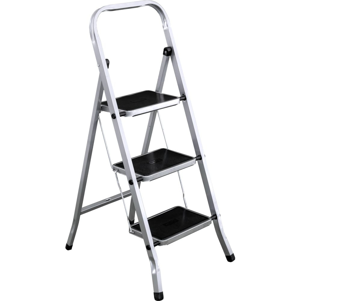 Стремянка стальная 3 ступени прорезиненные СК313 - СК313 - купить в АПлайн