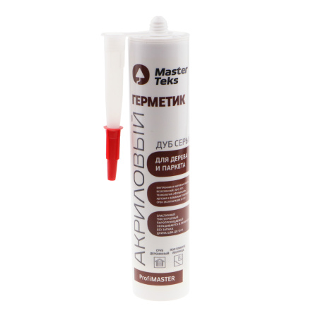 Герметик акриловый MasterTeks PM для дерева и паркета дуб серый 290мл 9781649/9782336 