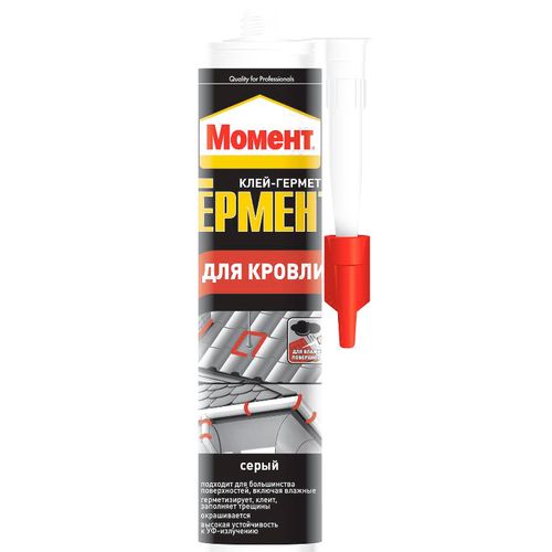 Герметик акриловый "МОМЕНТ" для кровли серый 280мл/22557266