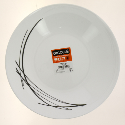 Тарелка стекл. суповая домитиль блэк 20см luminarc p3361