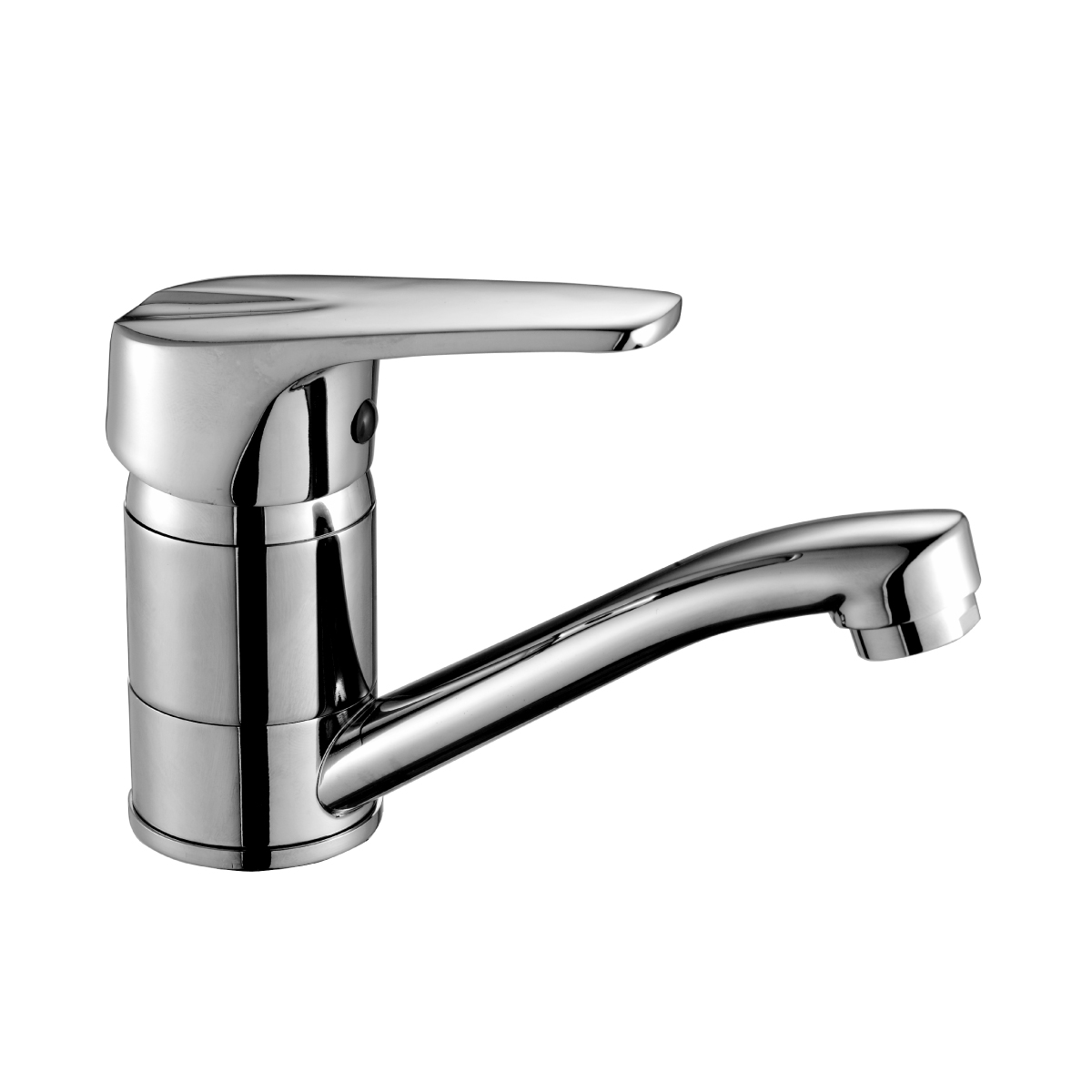 Смеситель для умывальника ROSSINKA хромированный с поворотным изливом 132 мм D40-22