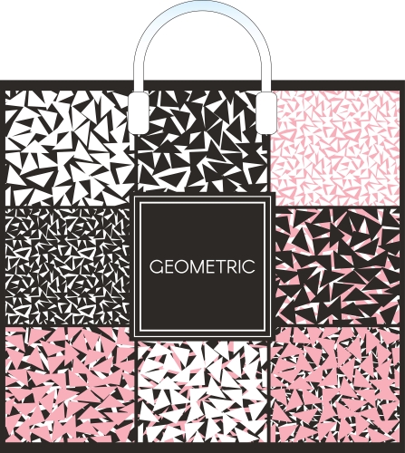 Пакет п/э Артпласт Геометрия 38х34+3см с пласт. ручками 90мкм ПЛР56093