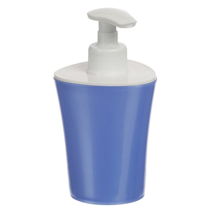Дозатор для жидкого мыла SMILE голубой арт.407-03 (пластик)