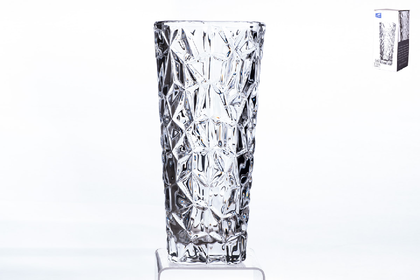 Ваза стекл. Гранение лед 13х24см 8557
