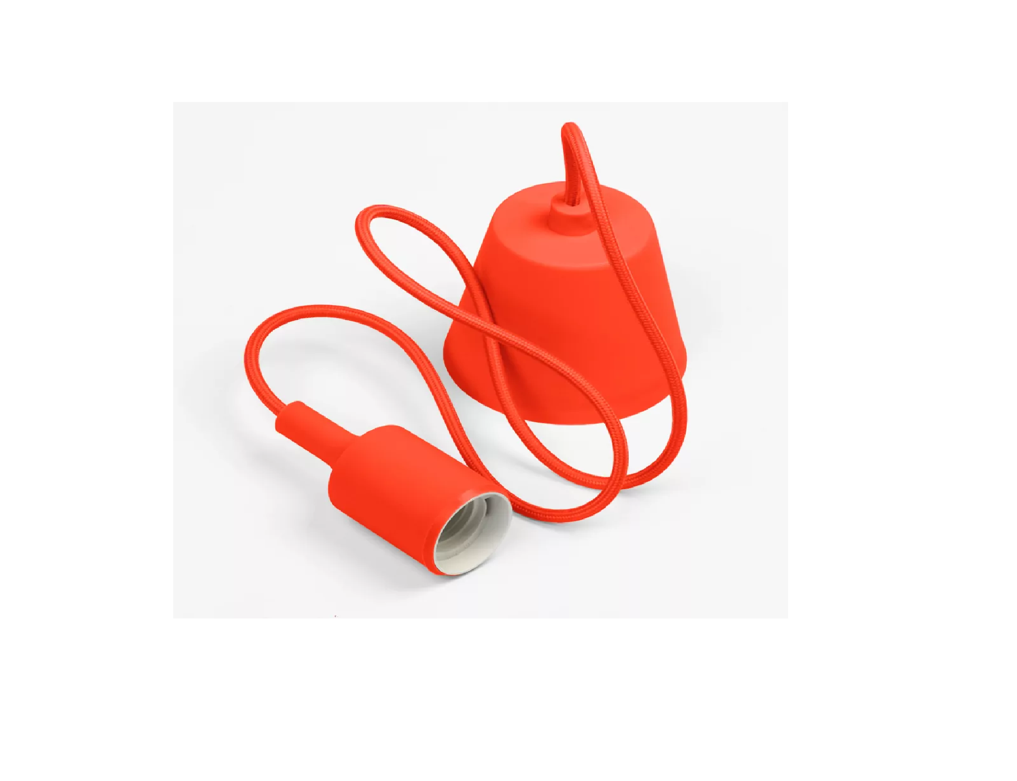 Патрон силиконовый со шнуром SmartBuy E27 1 м красный, SBE-CLHE27s-r /637