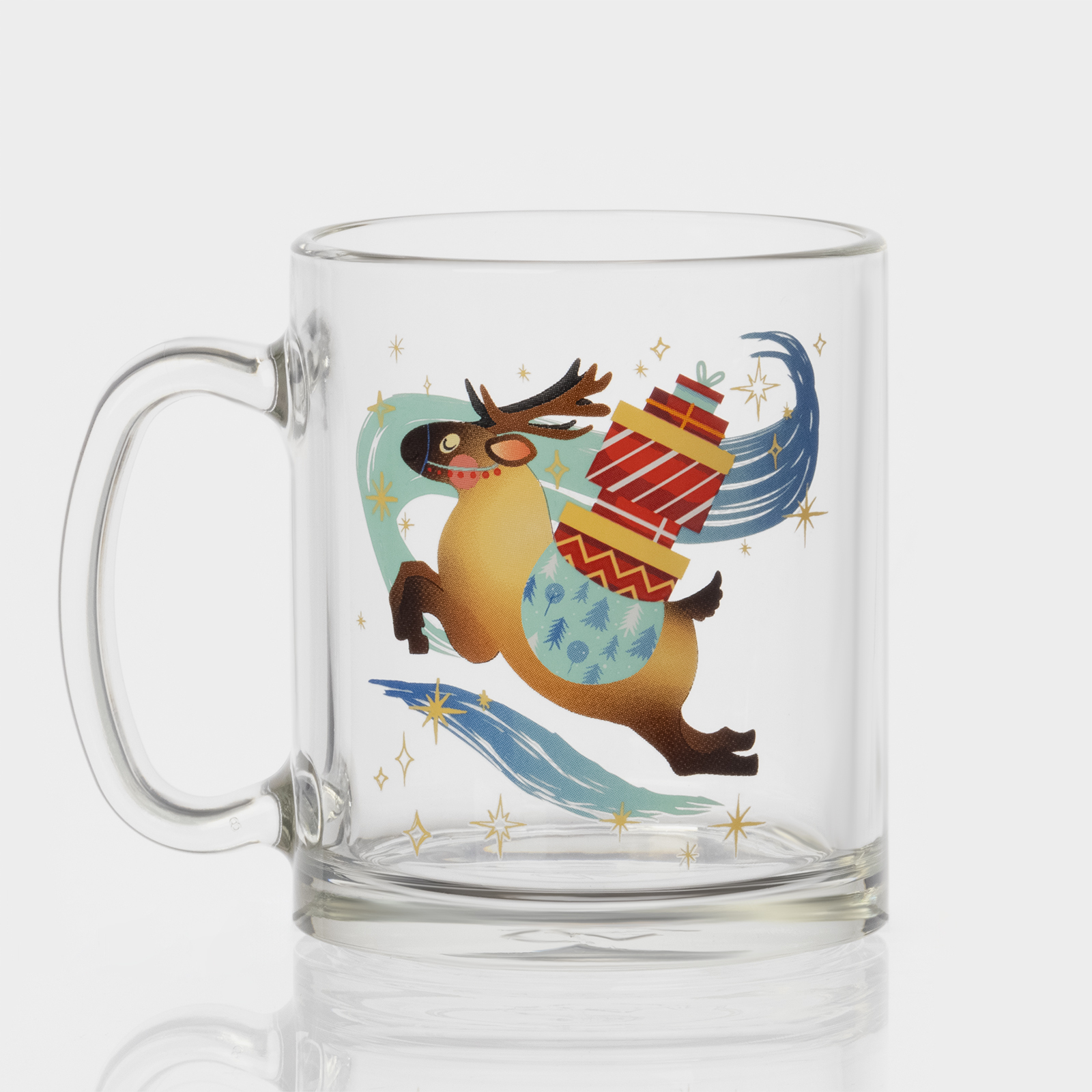 Кружка стекл. С Новым Годом 320мл микс 10782848