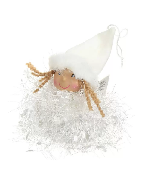 Елочное украшение текстиль Ангел белое 13х7см SYTSB-4221134 386305 - SYTSB-4221134 386305 - купить в АПлайн