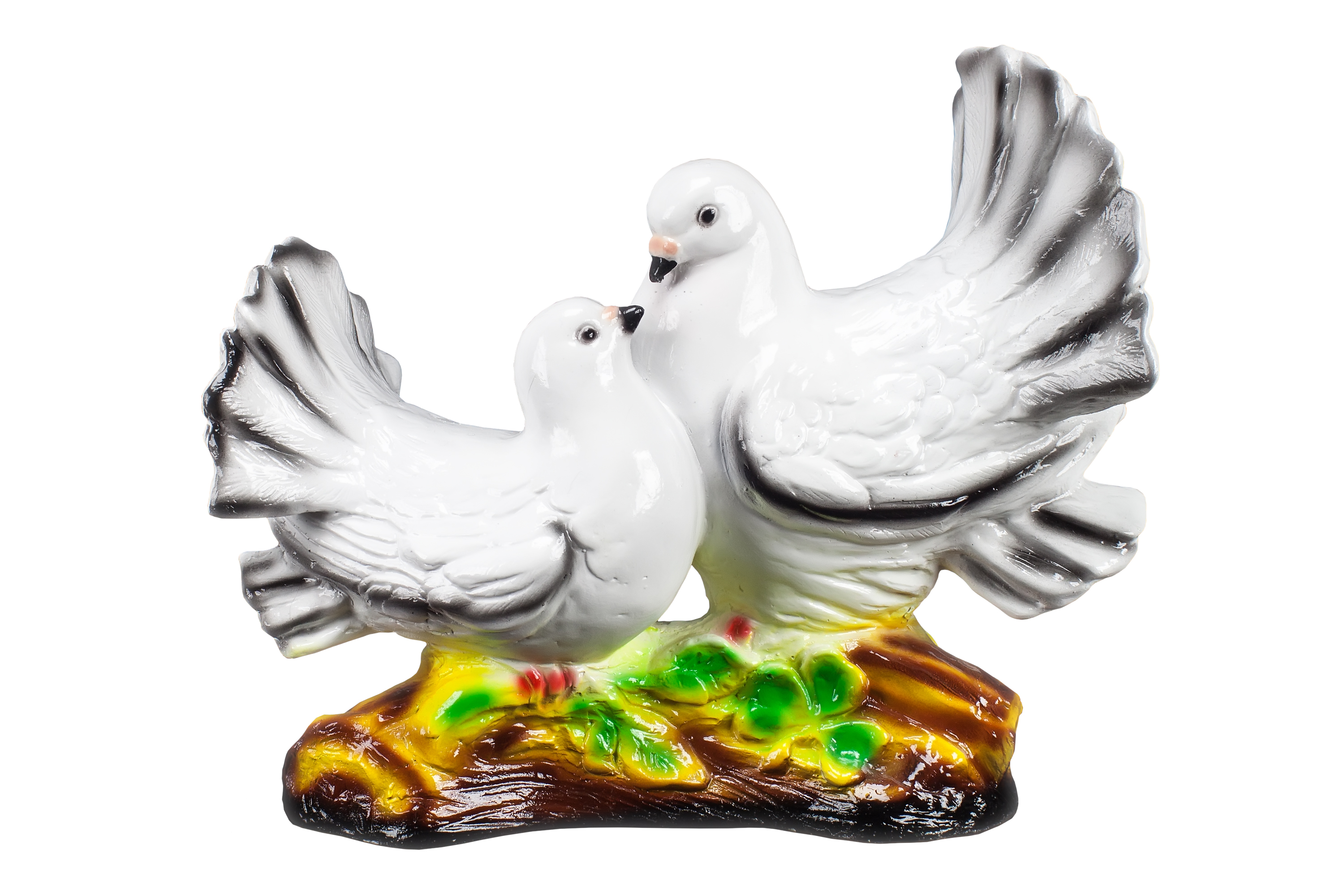 Фигура садовая гипс Голубь и голубка 200х270мм арт.317