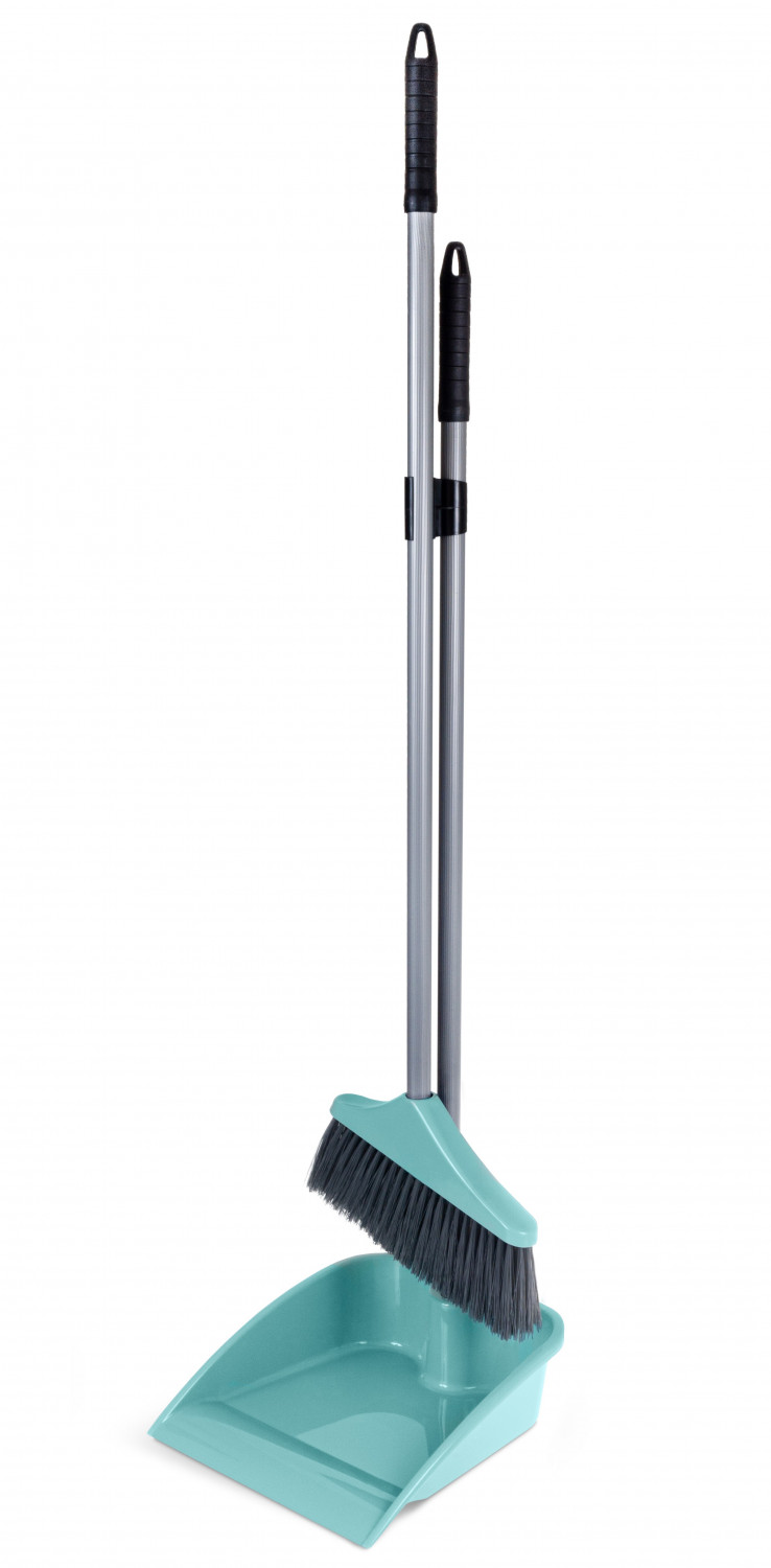 Набор для уборки пласт. Перфетто совок со щеткой бирюзовый С863БИР