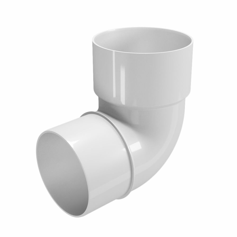 Колено трубы FINEBER d80 67 град.белый