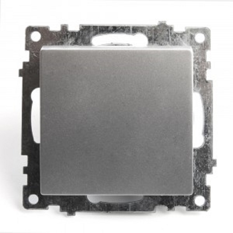 Выключатель "Катрин" 1 СП серебро механизм 10А Stekker GLS10-7103-03 39575