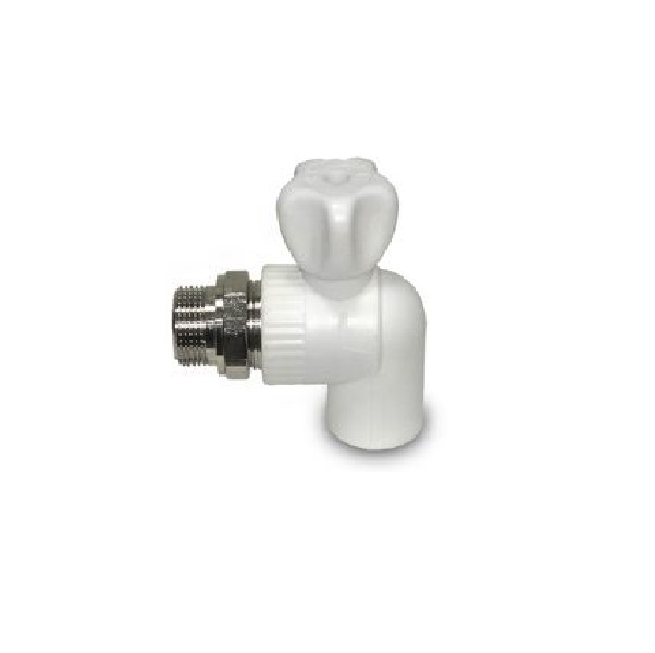 Кран для радиатора 25х3/4 PPRC с американкой угловой