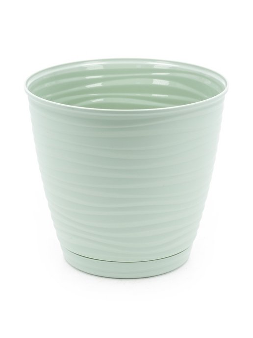 Горшок для цветов "Saffron" D177мм 2,6л с поддоном светло-зеленый 221610217/03