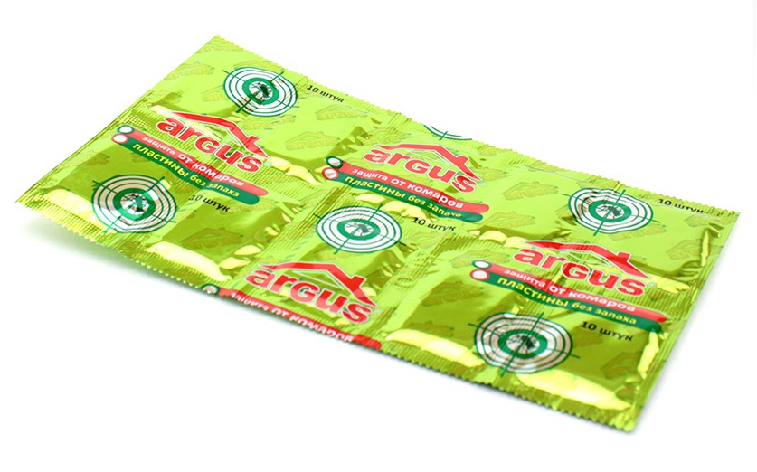 Пластины от комаров ARGUS 10шт зеленые без запаха AR001AR001- купить в АПлайн