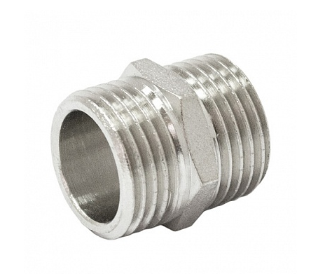 Ниппель 3/4" нар/нар никелированный /729/