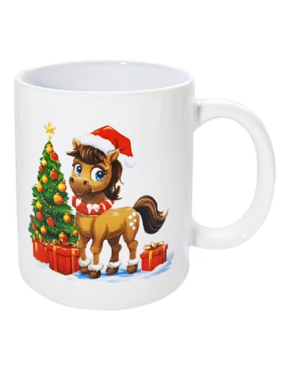 Кружка керамика МФК Новогодняя лошадка 350мл НГ MFK20574 509730MFK20574 509730- купить в АПлайн