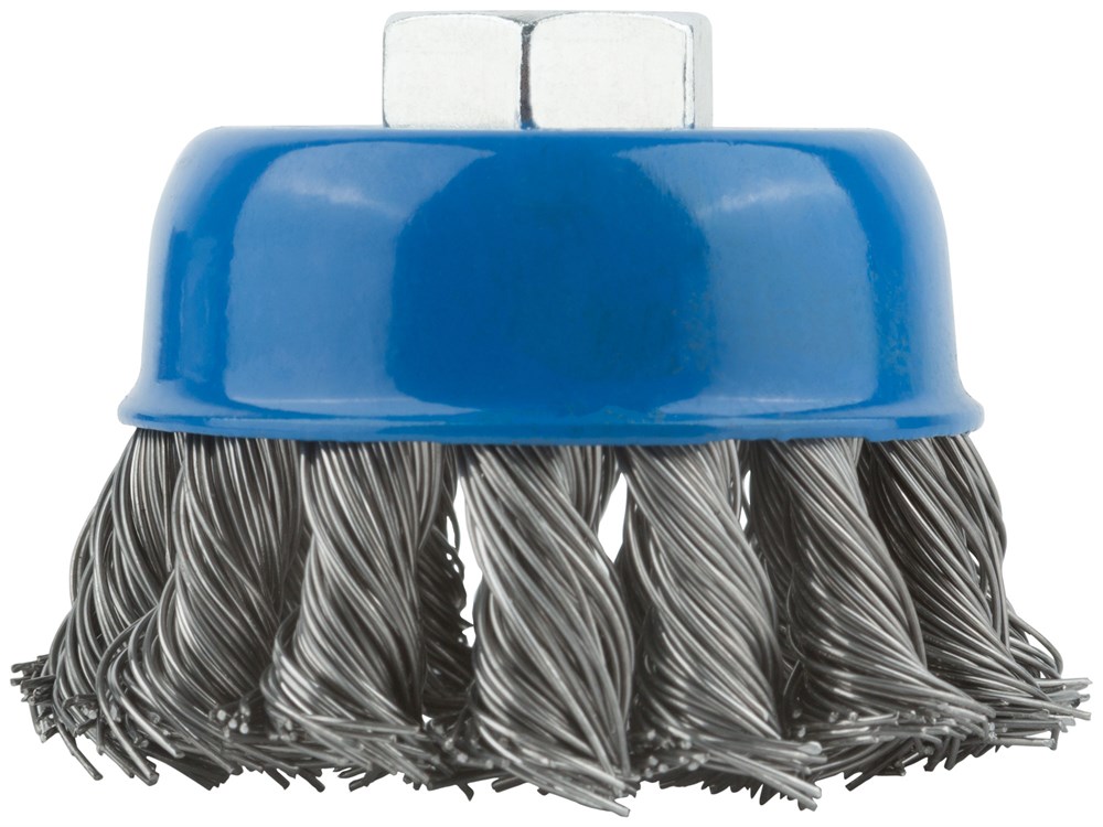 Корщетка для УШМ чашечная 65мм витая стальная проволока, гайка М14 38951М(MOS)