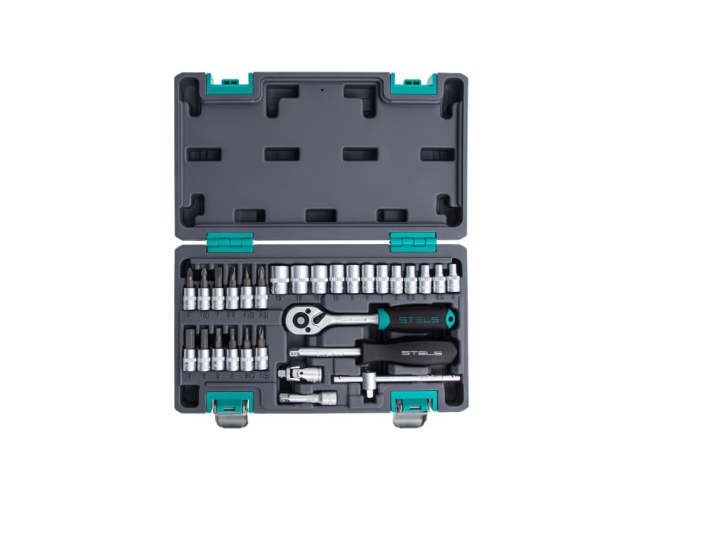 Набор инструментов Stels 29 предметов 1/4" CrV в кейсе 14100 - 14100 - купить в АПлайн