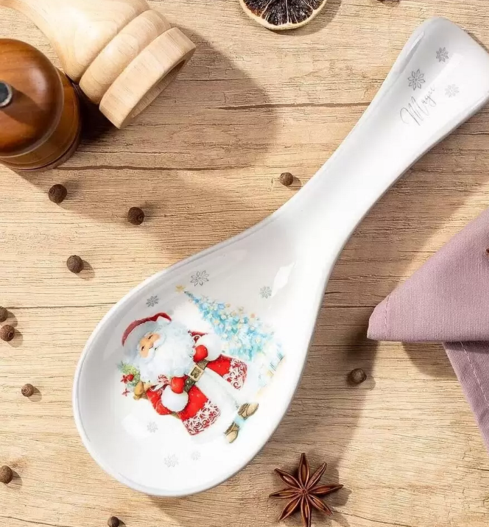 Подставка для ложки доломит Daniks Снежные забавы 9х24.7см 478169