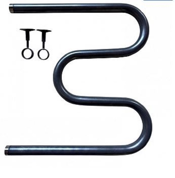 Полотенцесушитель М 500*500 1" GR серый графит матовый (креп. в компл.) 554857 - 554857 - купить в АПлайн