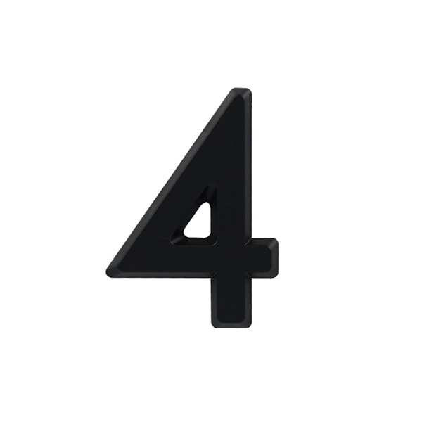 Цифра дверная "4" самоклеющаяся 50мм черная20095- купить в АПлайн