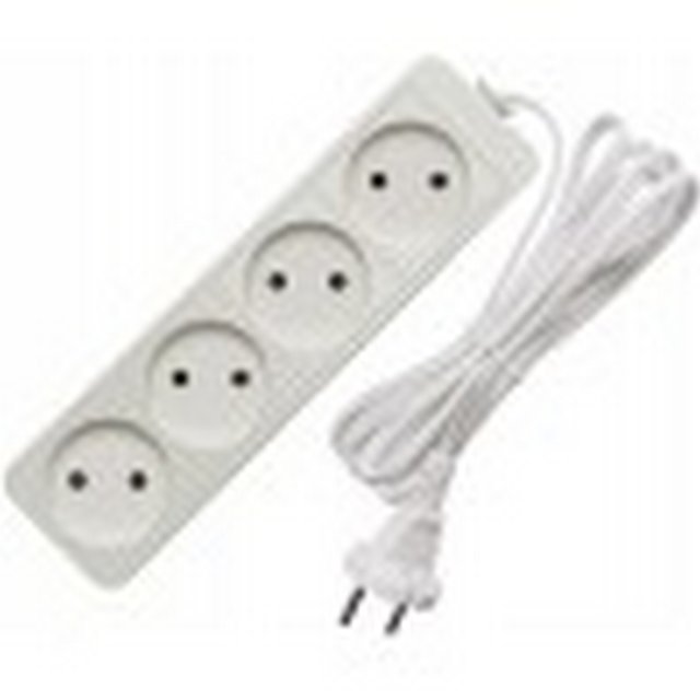 УДЛИНИТЕЛЬ БЕЗ ЗАЗЕМЛЕНИЯ  4розХ5М "ЭРА" UX(6)-4-5m (до1300Вт) арт.Б0038571 /104/