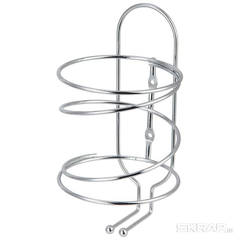 Держатель для фена Рыжий кот W3038 11х11х22см (хром.металл) 005129